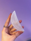 Selenite moons crystal bowl
