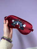 Dead inside red satin eye mask