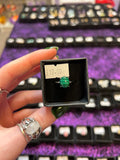 Malachite 3 gemstone adjustable ring