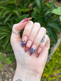 Blueberry Picnic 🧺 press on nails| long lasting, hand painted, cat eye effect (Copy)