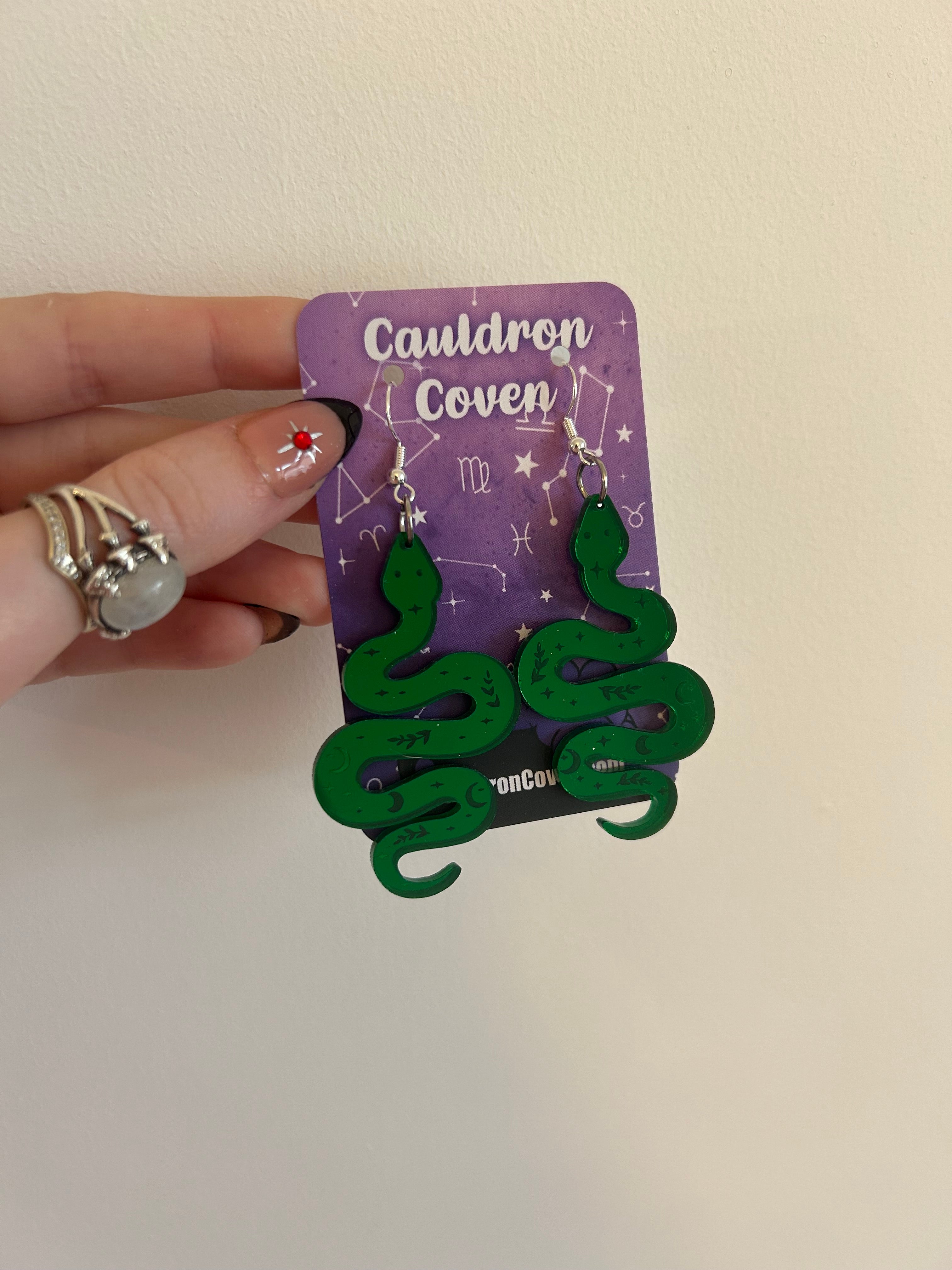 snake Acrylic Earrings