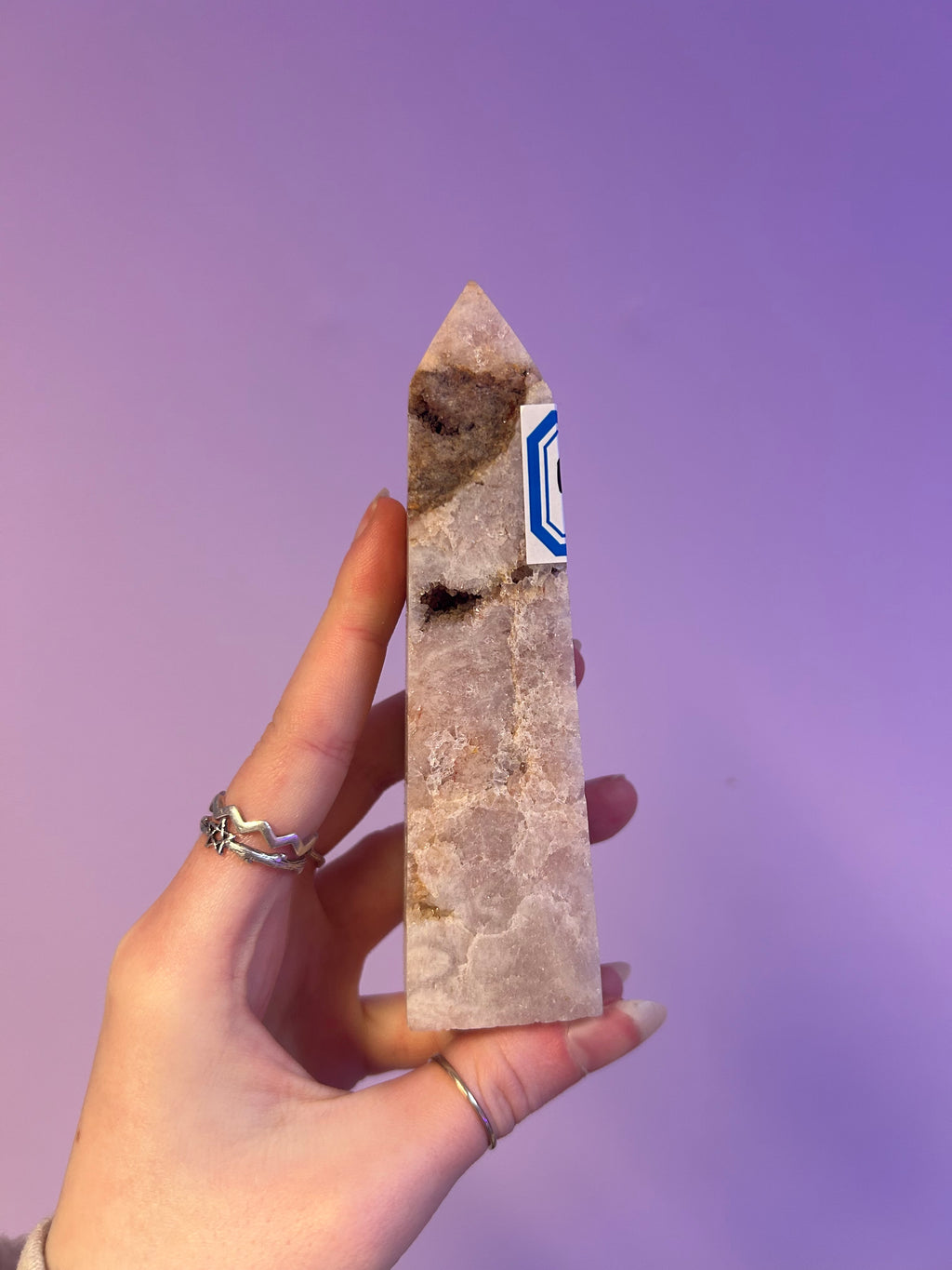 Pink amethyst Crystal tower