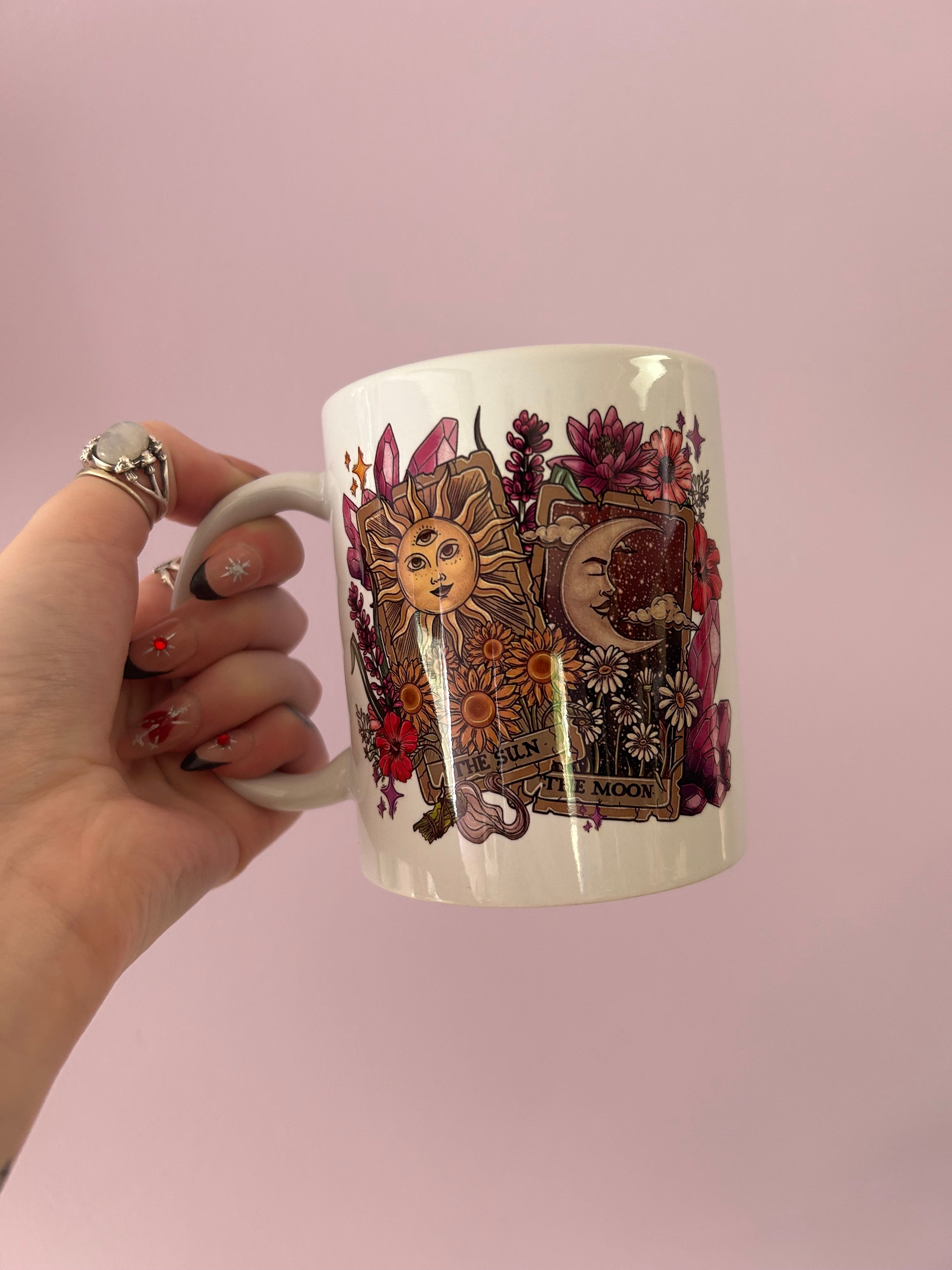 Sun & moon tarot mug