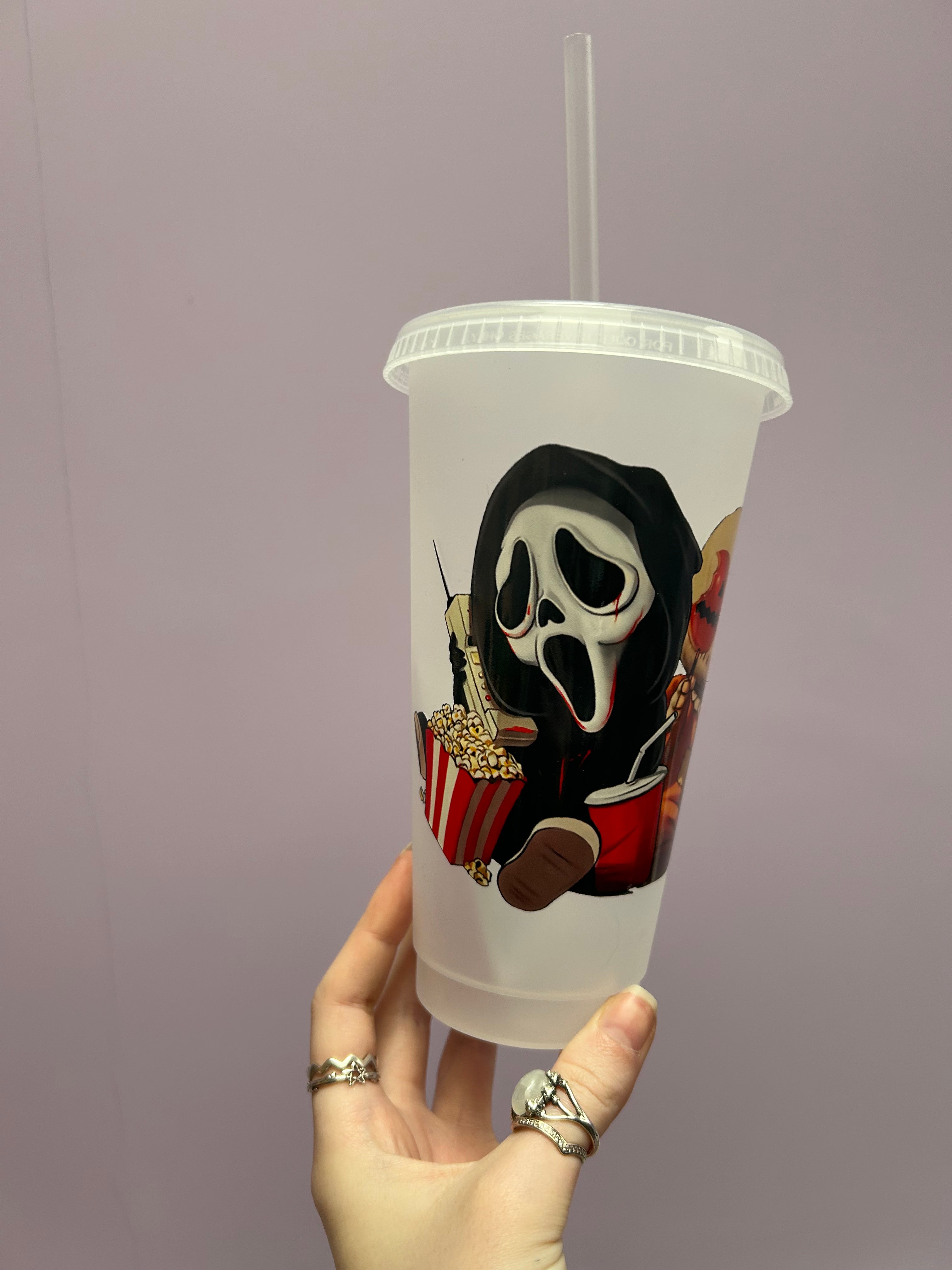Horror movie duo 24oz cold cup