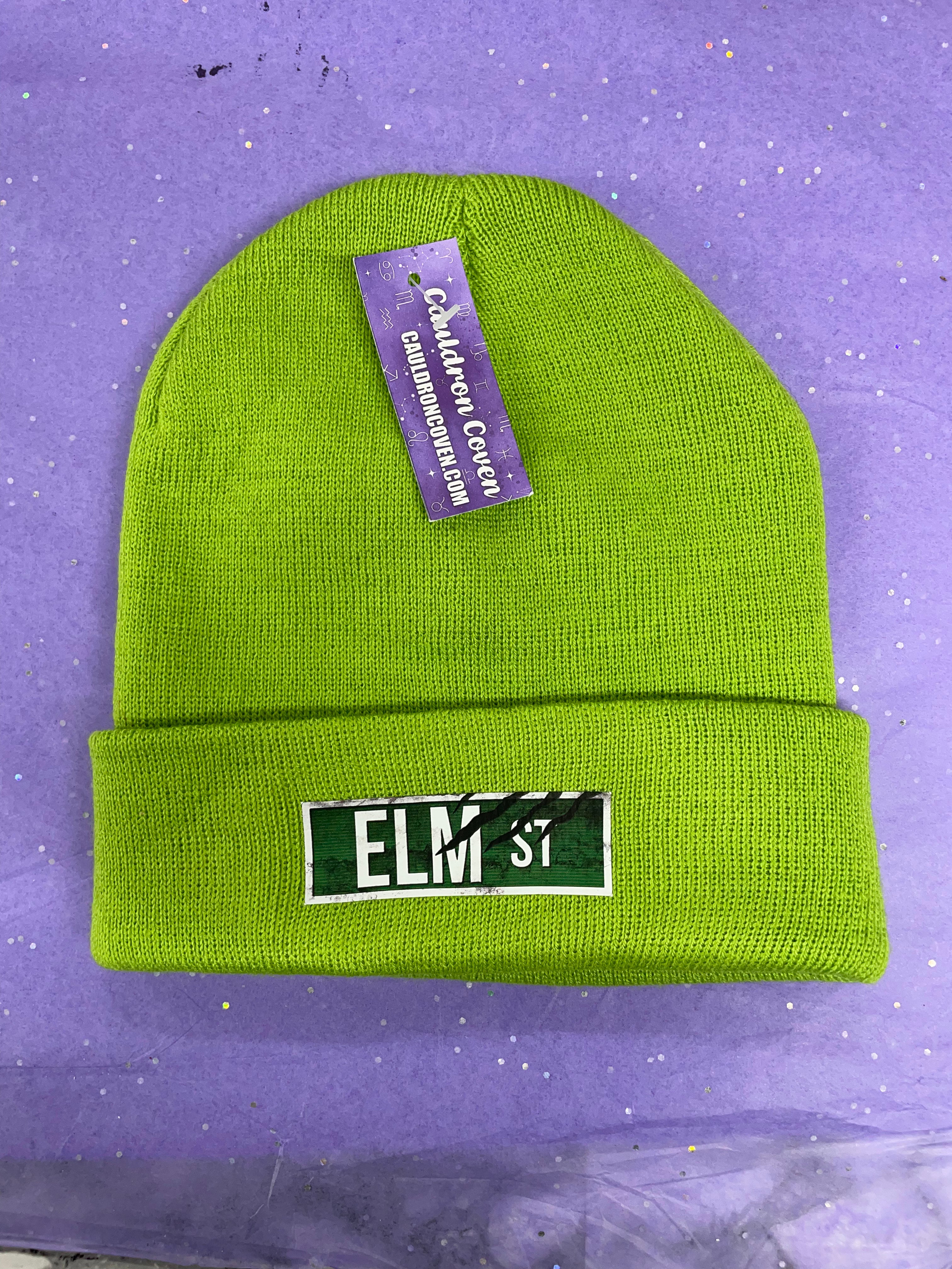 Elm st Beanie lime green