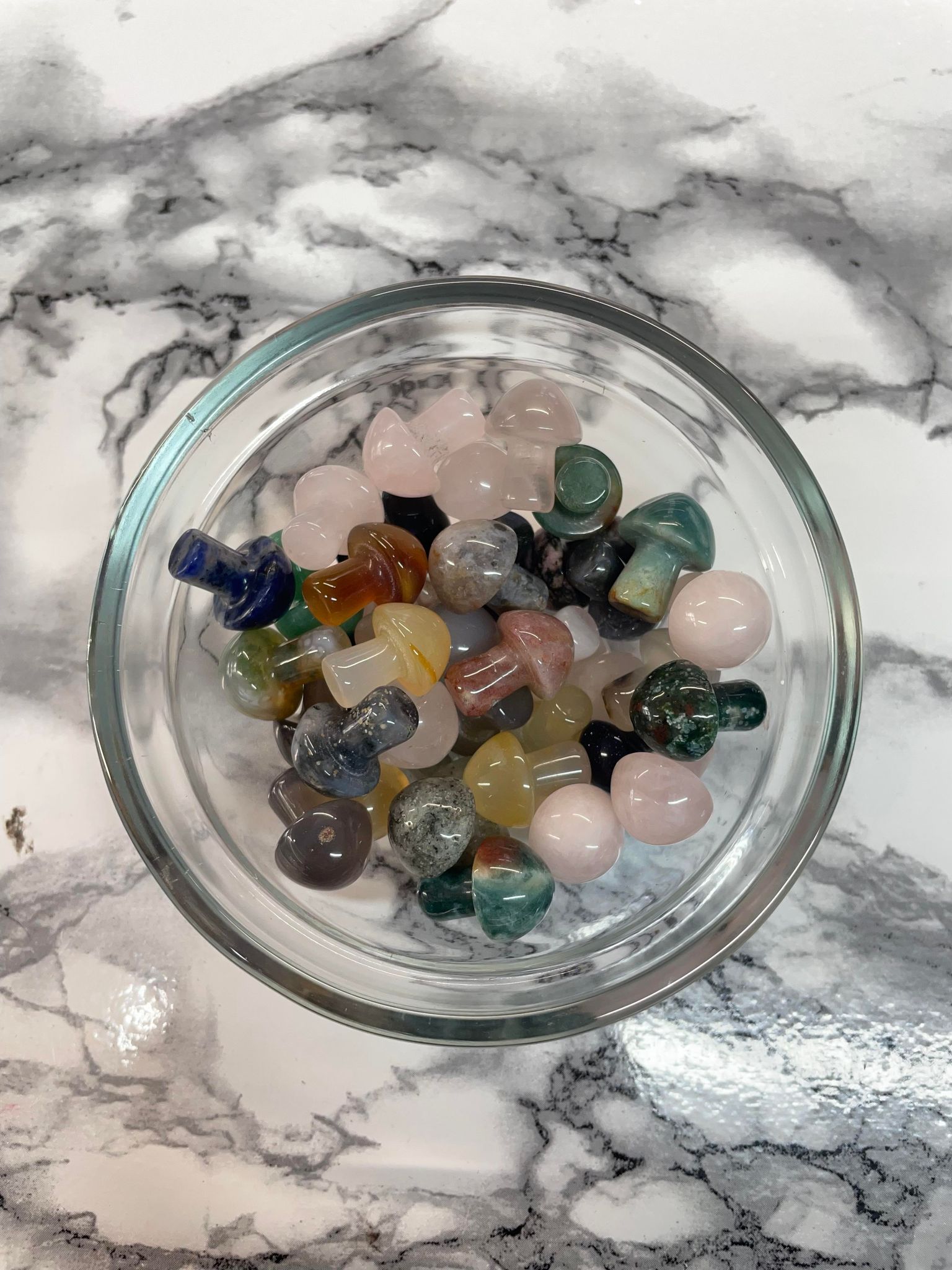 1pcs random lucky dip mini crystal mushroom