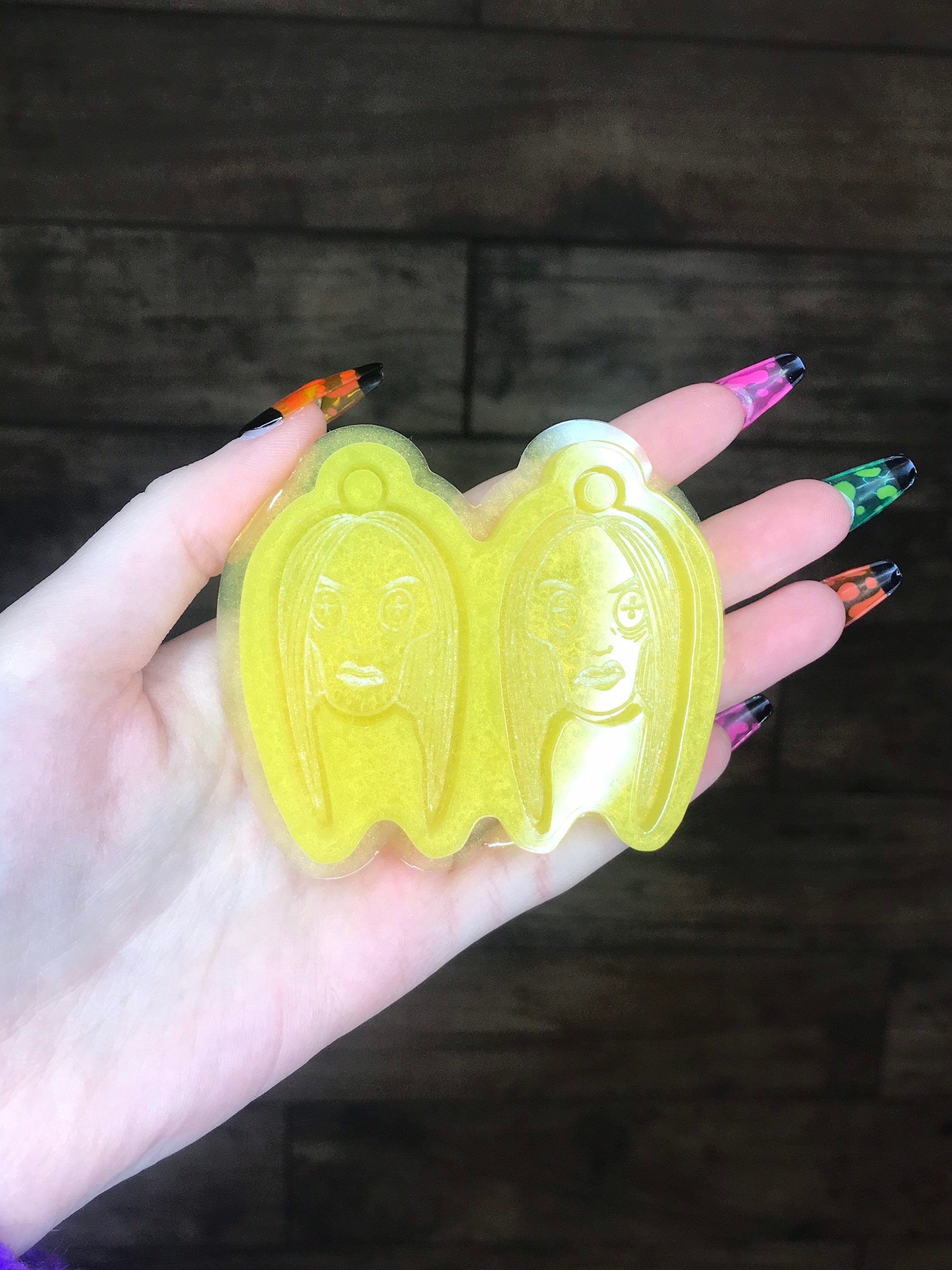 Scary button mother silicone earring mould|mould only for resin crafts| Made to order