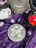White howlite Polished tumblestone