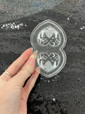 Haunted graveyard hearts silicone earring mould