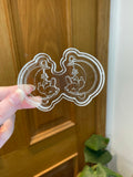 Cat on moon silicone earring mould