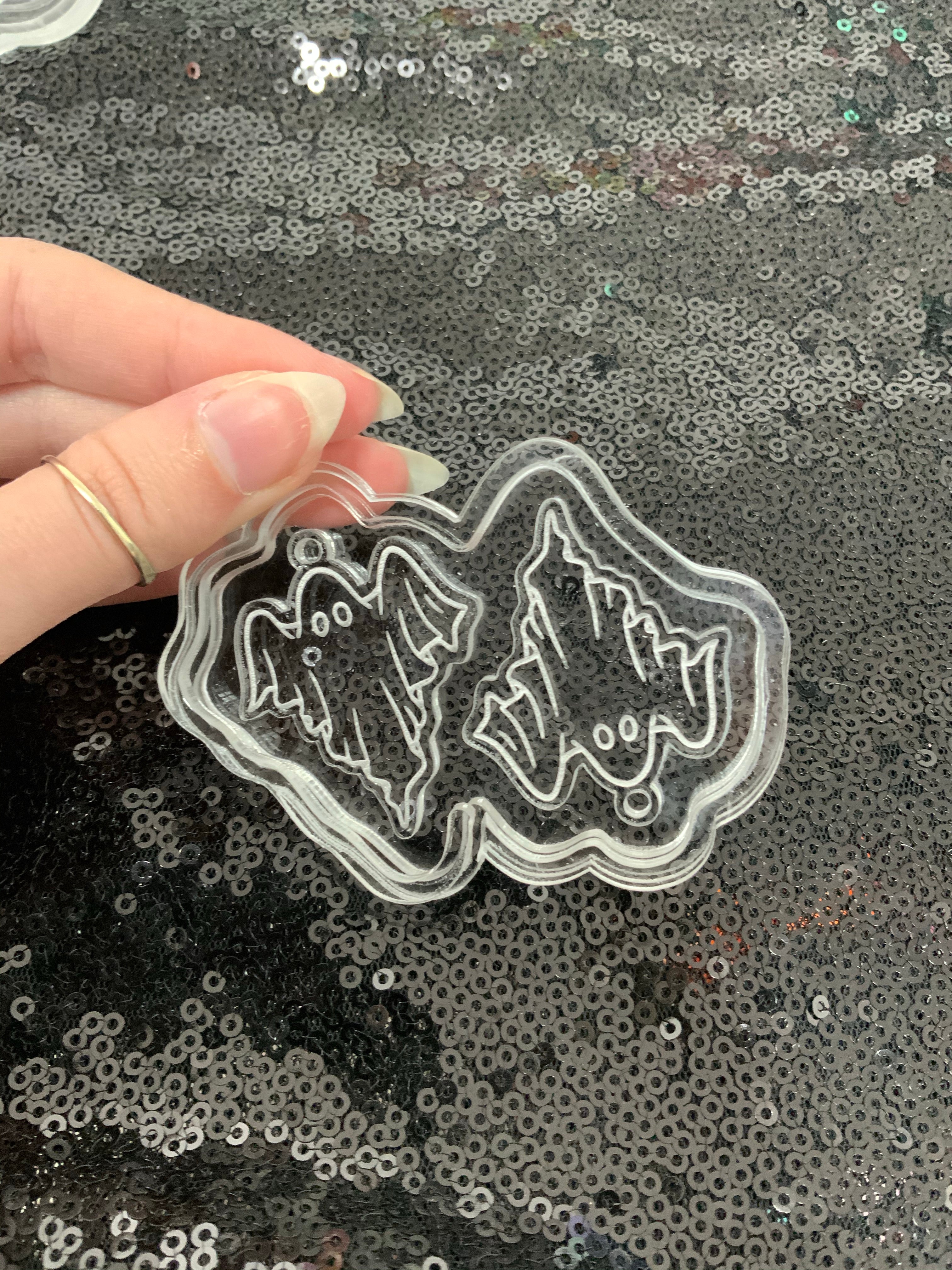 Sheet ghostie silicone earring mould
