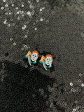 Michael enamel stud earrings