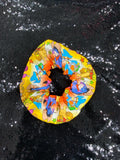 Halloween pooh bear hair scrunchie