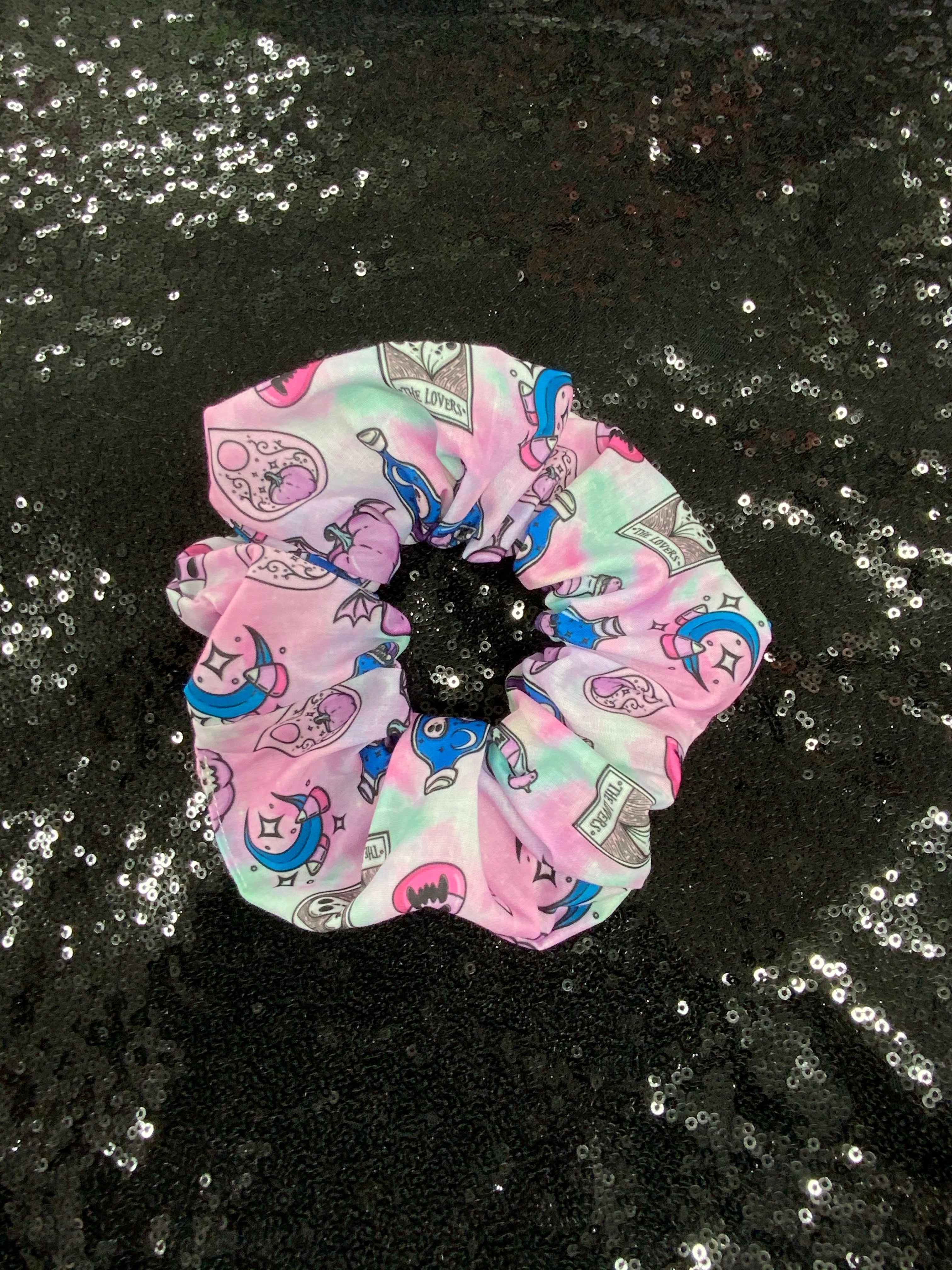 Pastel Halloween hair scrunchie